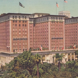 Kalifornien: Antike Postkarte des Biltmore Hotel in Los Angeles Kalifornien circa die 1930.