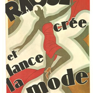 Affiche Vintage des Années 1920 – Illustration de Mode Art Déco tirée de "100 Years of Posters" (1972)