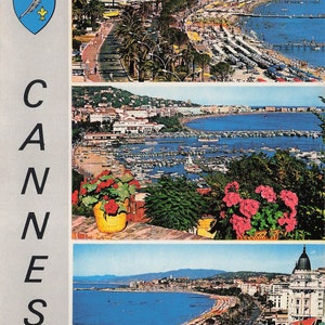 Mundo: Cartão postal vintage de Cannes – Belas vistas de La Croisette, Port e Suquet