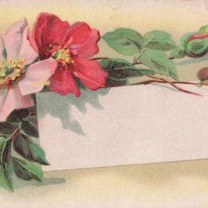 Beste Wünsche: Antike Beste Wünsche Postkarte - Lebendiges Blumenmuster Kostenloser Weltweiter Versand
