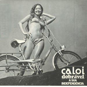 Vintage Caloi Klapprad Poster - Brasilianische Retro-Werbung - Aus "100 Years of Posters" von Bevis Hillier (1972)