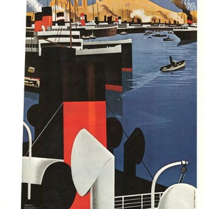 World: Vintage Marseille Reiseposter – “Gateway to North African” von Roger Broders!