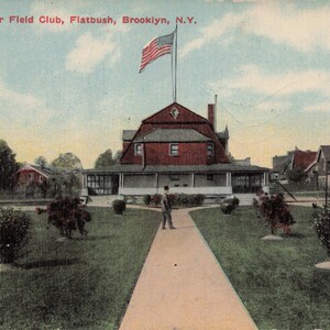 New York: rara cartolina del Knickerbocker Field Club del 1914 - Flatbush, Brooklyn, NY