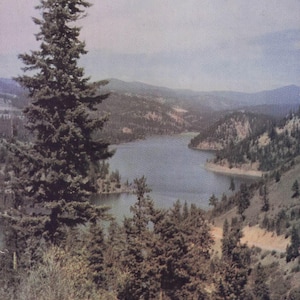 Idaho: Vintage Coeur d'Alene Lake Ansichtskarte - Idaho Malerische Ansicht von Belle Greene Studio - Kostenloser Weltweiter Versand!