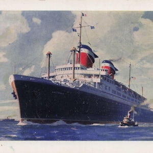 Carte postale vintage SS America - Un voyage dans le temps
