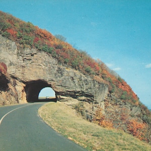 Tennessee: Vintage Postcard of The Blue Ridge Parkway in The Great Smoky Mountain National Park. This Tennessee Postcard is Circa 1950.