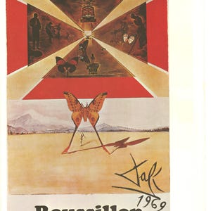 Vintage Französisches Reiseplakat - “Roussillon” von Salvador Dalí aus “100 Years of Posters” (1972)