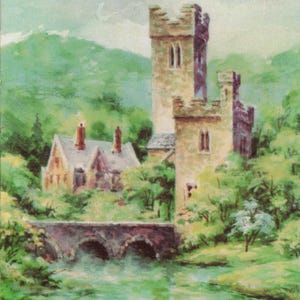 São Patrício: Só para você no Dia de São Patrício – Cartão postal vintage do Castelo Irlandês de 1977