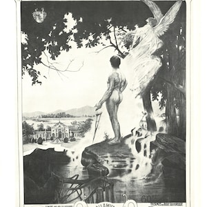 Vintage Pöstyén (Piešťany) Kurposter - Werbung für Schwefelbäder - Aus "100 Years of Posters" von Bevis Hillier (1972)