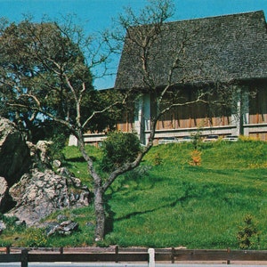 Kalifornien: Alte Postkarte des Foothill Community College in Los Altos, Kalifornien. Diese Kalifornien Postkarte ist circa aus den 1950er Jahren.