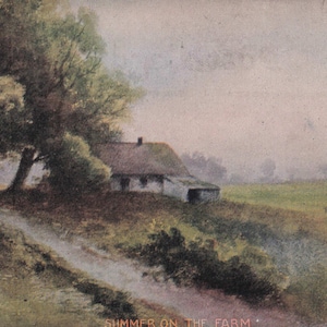 Meilleurs voeux : carte postale ancienne enchanteresse « Un été à la ferme » (1910) - Un morceau d'histoire tranquille