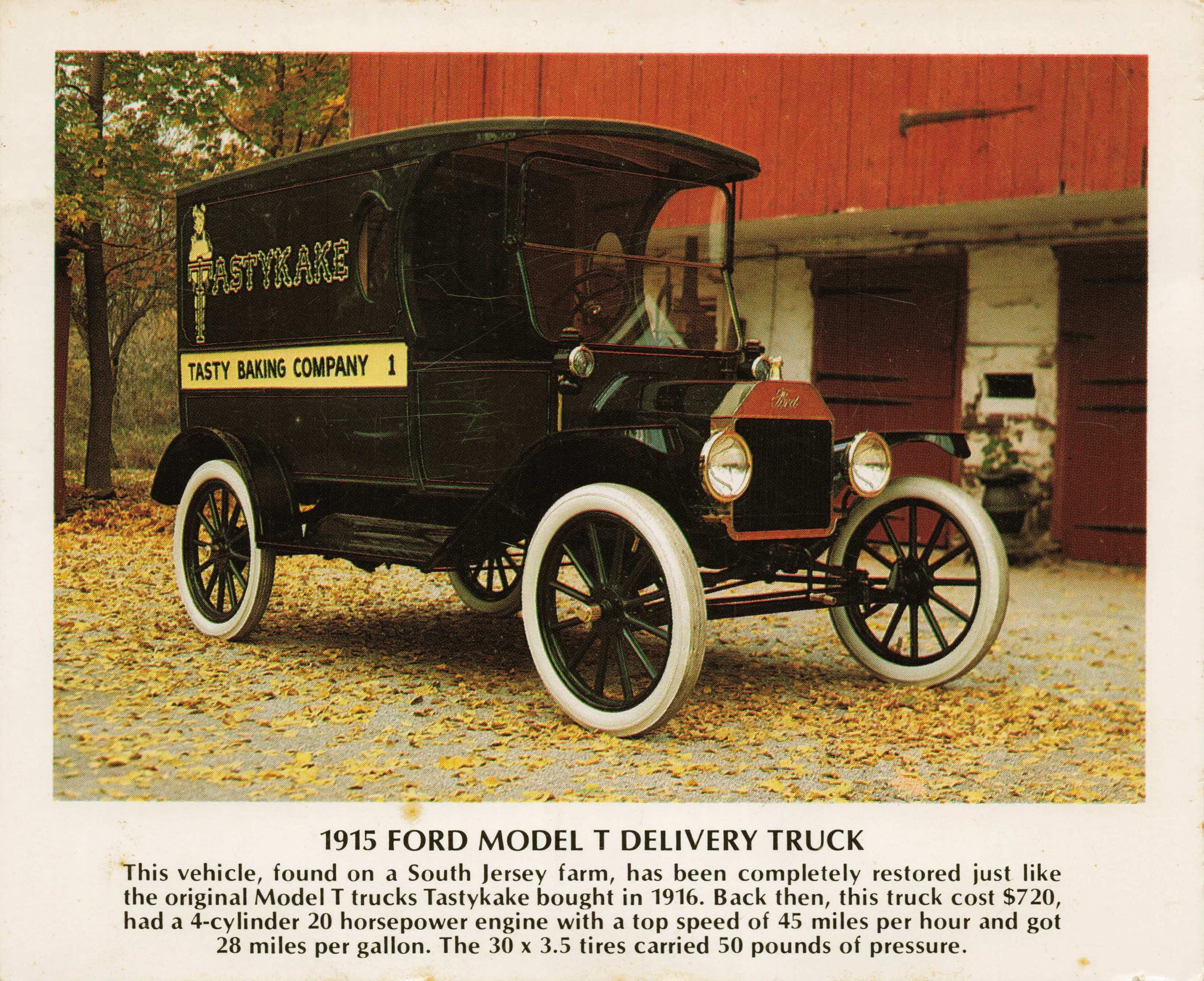 Novelty: Vintage Tastykake 1915 Ford Model T Delivery Truck