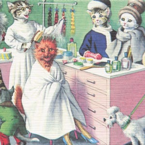 Novedad: Postal vintage con gatos Alfred Mainzer – “Día del salón de gatos” de Eugene Hartung