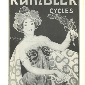 Vintage-Art-Nouveau-Poster "Rambler Cycles" – Fahrrad-Eleganz!