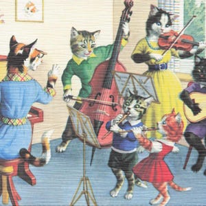 Novedad: Postal vintage “Musical Cats” de Alfred Mainzer – Ilustración de Eugene Hartung