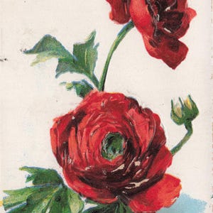 Carte postale ancienne "Souviens-toi de moi" – Roses dorées en relief & charme romantique