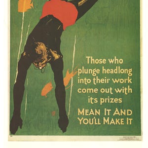 Eintauchen in den Erfolg - Vintage Motivationsposter