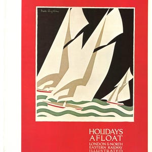 Welt: Vintage Reiseplakat ""BRoads Holidays Afloat"" - London & Northwestern-Eisenbahn."