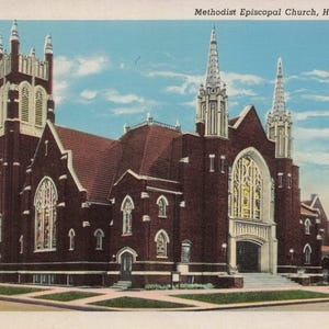 Nebraska: Vintage Postkarte – Metodist Episcopal Church, Hastings, Nebraska
