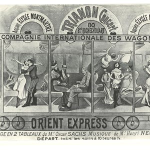Vintage Orient Express Poster - Art Nouveau Eisenbahnwerbung - Aus "100 Years of Posters" von Bevis Hillier (1972)