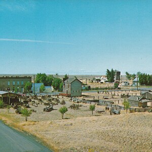 Oregon : carte postale vintage de la vieille ville occidentale de Shaniko, Oregon. Cette carte postale Shaniko Oregon date des années 60.