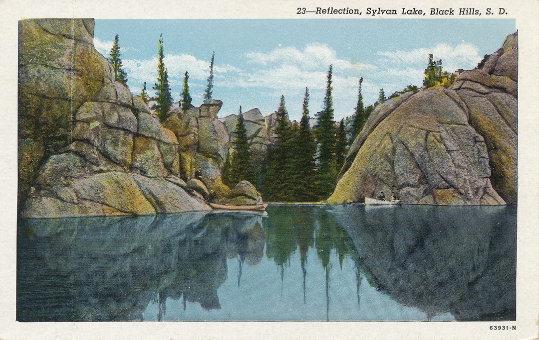 South Dakota Antique Postcard of Sylvan Lake in the Black Hills of