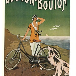 Welt: Klassisches französisches Radsport-Poster - De Dion-Bouton Cycles - 1920s Vintage Art Deco Poster
