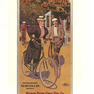 Vintage Fahrrad-Werbeplakat – March-Davis Cycle Mfg. Co. | 19. Jahrhundert Viktorianisches Radfahren Kunst | Antikes Fahrradposter