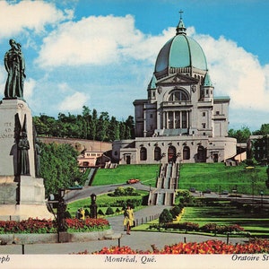 Welt: Vintage Saint Joseph's Oratorium Postkarte, Montreal,Quebec - Mid-Century Malerisches Sammlerstück