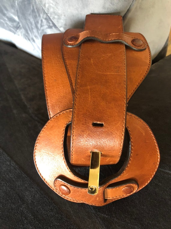 Roberto Cavalli Natural Leather Brown Cinch Belt