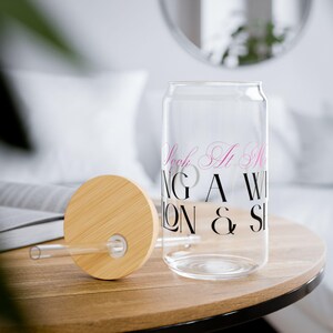 LOOK at me OWNING a SALON & sh*t Sipper Glass, 16oz  Perfect for Salon Owners, Hair Stylist, Beverages, Unique Gifts, Trendy, Novelty gifts