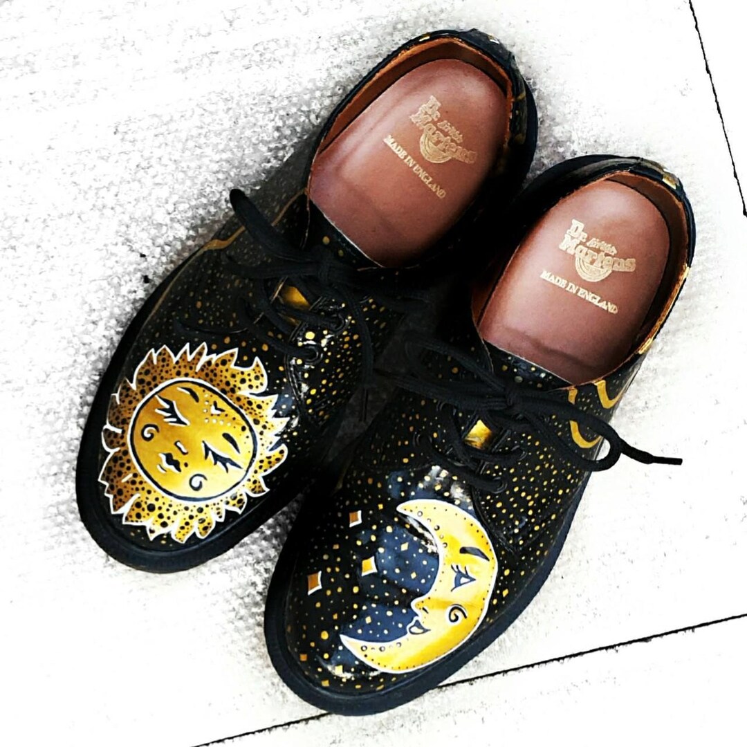 Hand painted Sun and Moon Dr Martens Shoes   Etsy