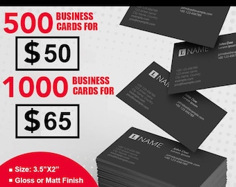 Custom Business Cards: Full Color, Gloss or Matte Finish