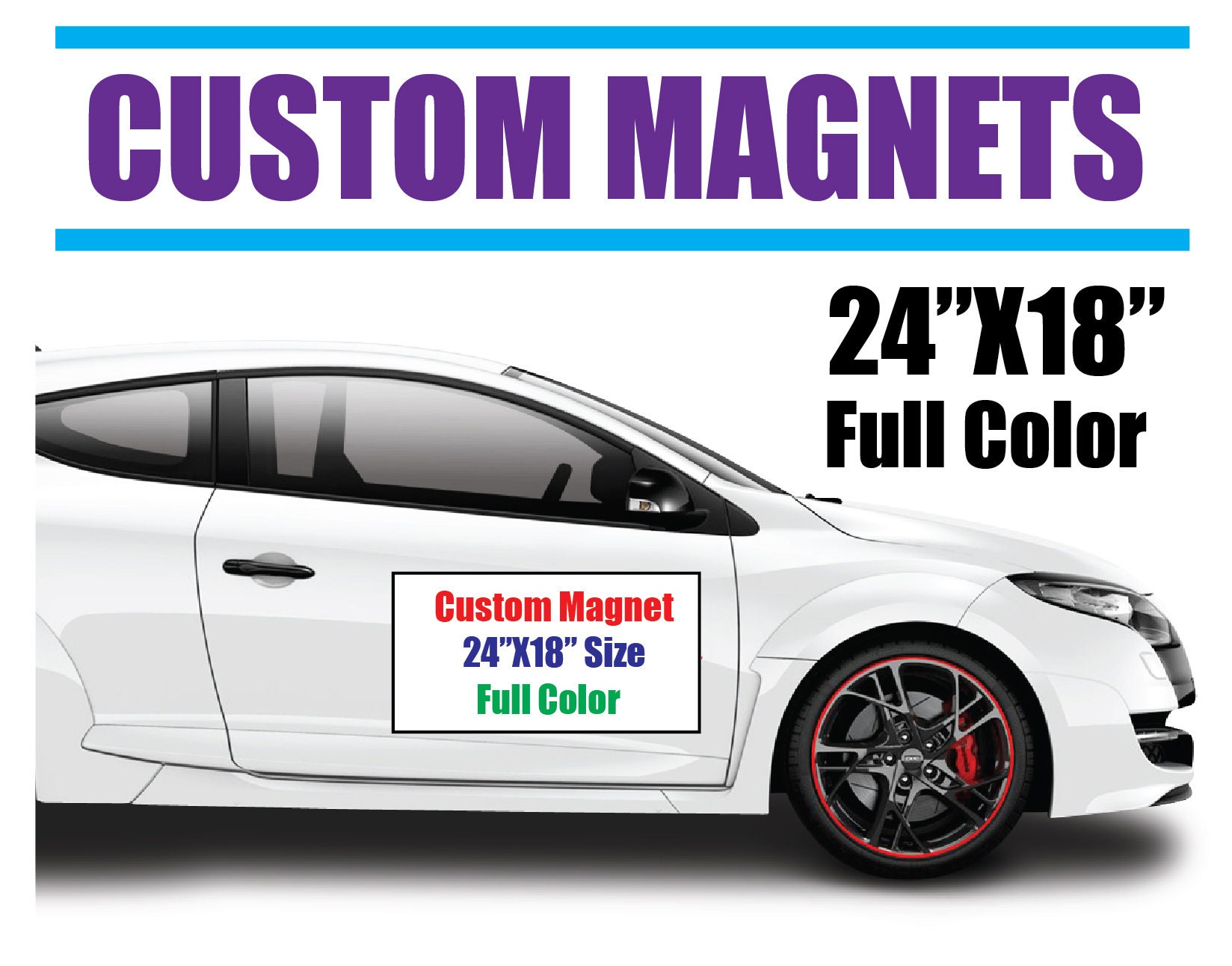 modul Utroskab lidenskab Custom Car Magnets Magnets 24x18 Full Color - Etsy