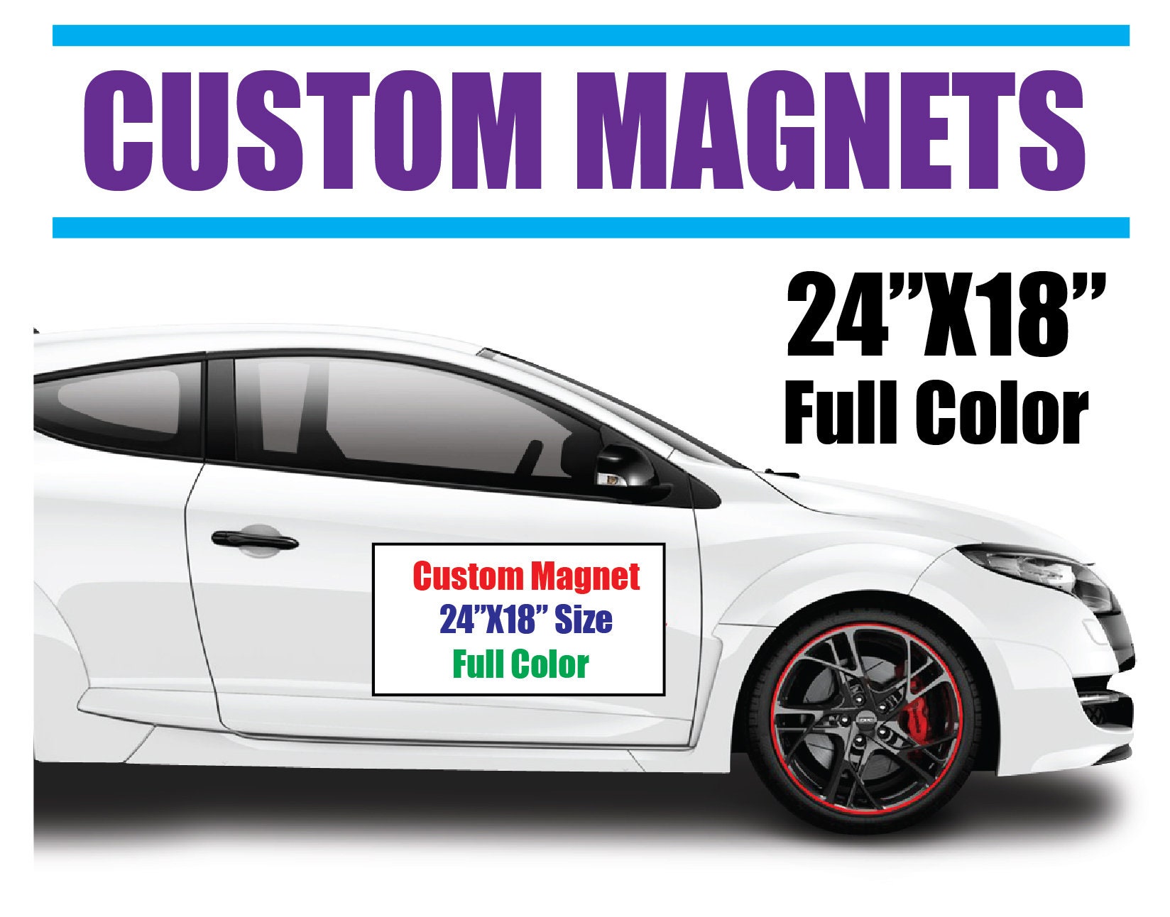 Wholesale Custom Car Magnets from $7.20