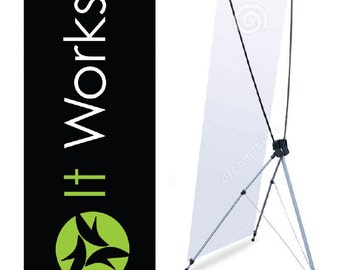 It Works Global Wraps Banner with X Stand