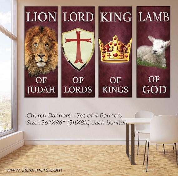 Church/ Sanctuary Banners Lion of Judah Lamb of God Lord Etsy