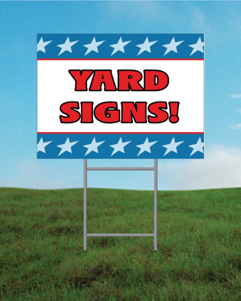 Full Color Yard Signs 10 Yard Signs with 10 Wire Stakes Etsy