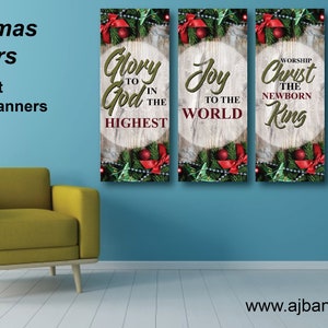 Christmas Banners - 4 Banners Set