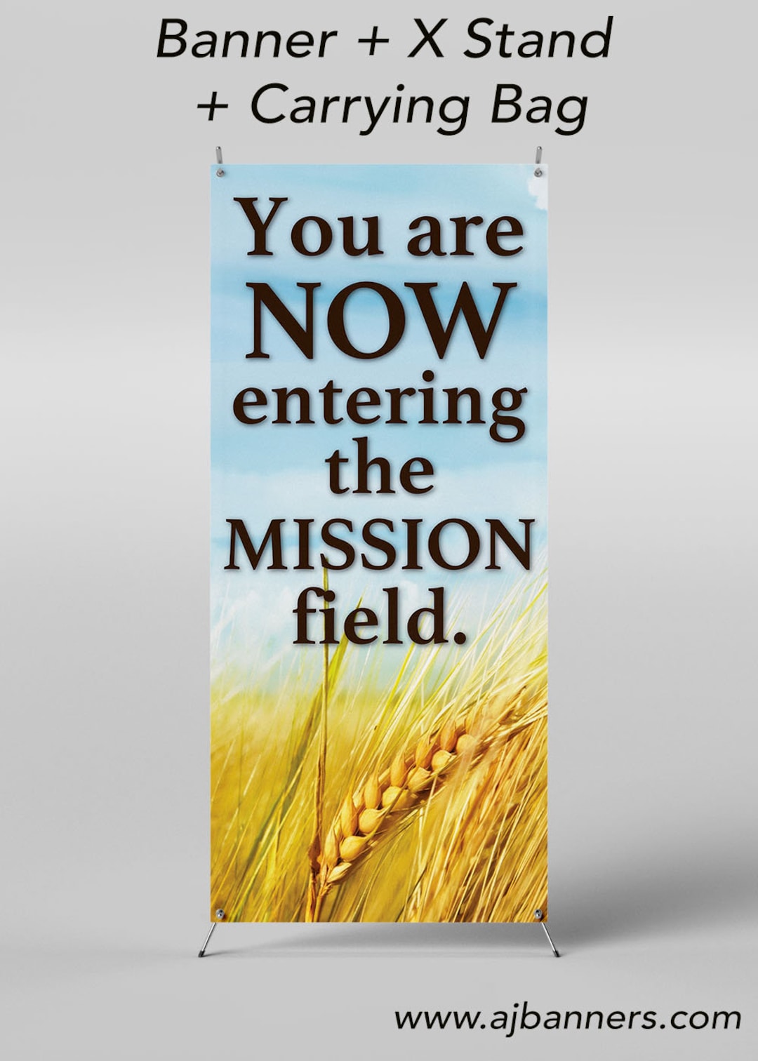 Mission Field Church Banner With X Stand - Etsy