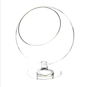 Small Slant Glass Terrarium: Succulent Planter, Office Desk Decor (4x5 inches)