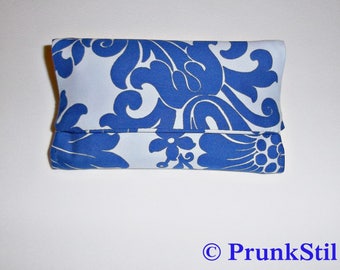 Tobacco pouch "blue lily" with zipper, tobacco pouch, rolling pouch, rolling bag, tobacco case