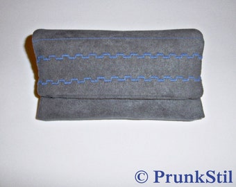 Tobacco bag "blue wave" with zipper, tobacco bag, rolling bag, rolling bag, tobacco case