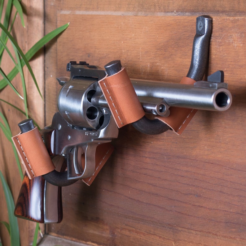 Pistol Wall Mount Rack Hooks Hangers Rustic Holder Shot Hook Hanger