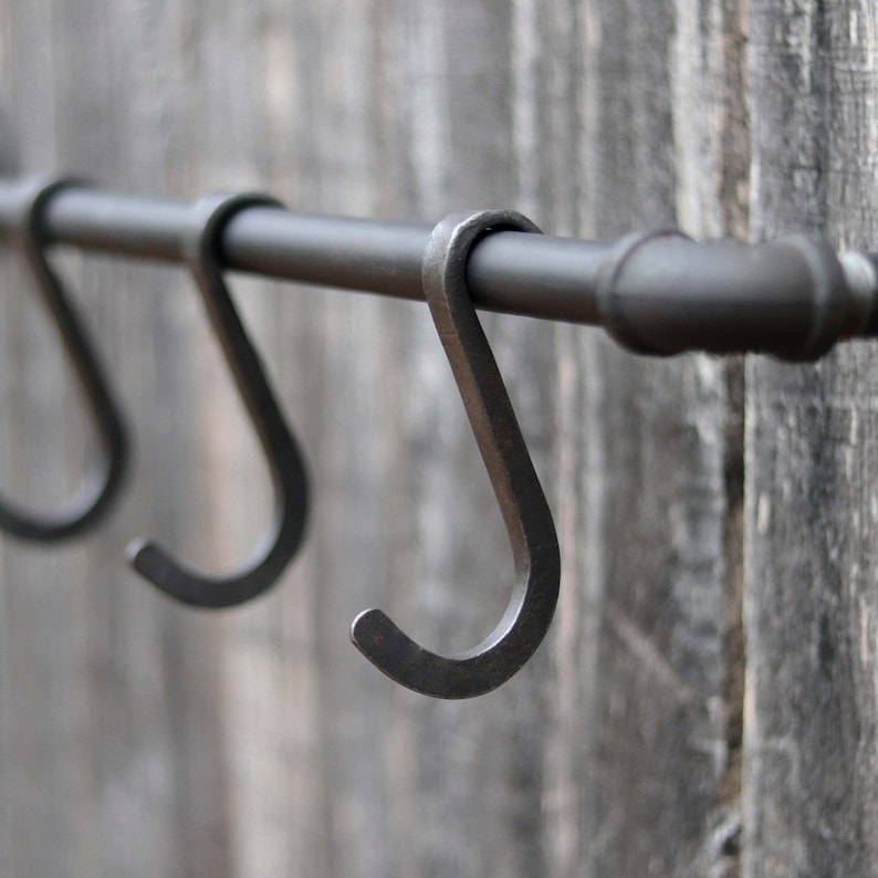 Metal S Hook Plumbing Pipe Rack Pot Rack Hooks Industrial Etsy
