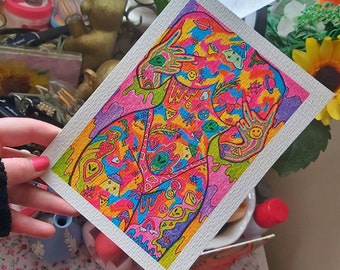 Trippy Nude Art | Etsy