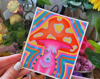 Trippy Hippy Nude - Etsy