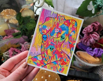 Trippy Hippy Nude - Etsy