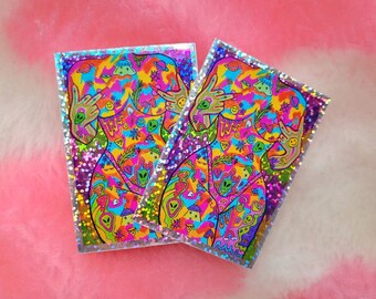 Trippy Holographic Sticker, Psychedelic Art Decor