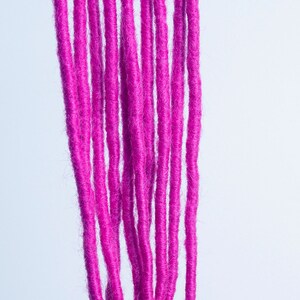 New Fuchsia Single Ended Synthetic Crochet Faux Loc Extensions 10 Pieces 18 Long image 2